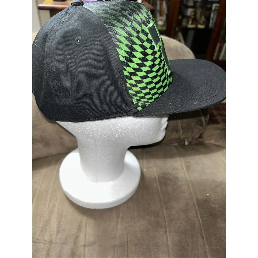 Minecraft‎ Creeper Black Green Cap Hat Snap Adj Closure Unisex Youth Hat